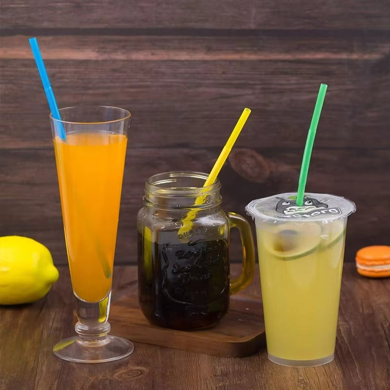 Bulk 26cm Artistic Plastic Straws-Double Bendy, Disposable & Portable for Juice & Cocktails