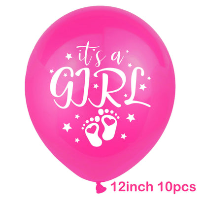 Gender reveal balloon rose red printed single latex display