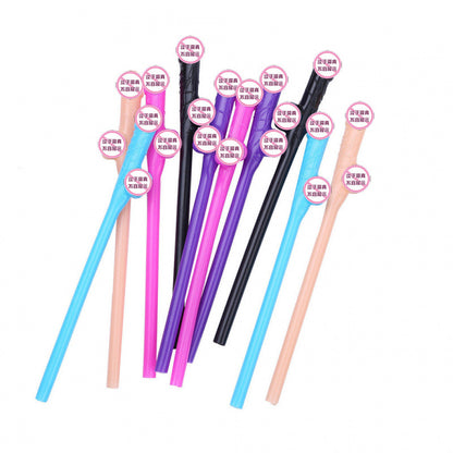 Bird Shaped Straws for Bachelorette Party – 10 Pack Multicolor Novelty Drinking Straws for Bar, Nightclub & Dance Party Supplies