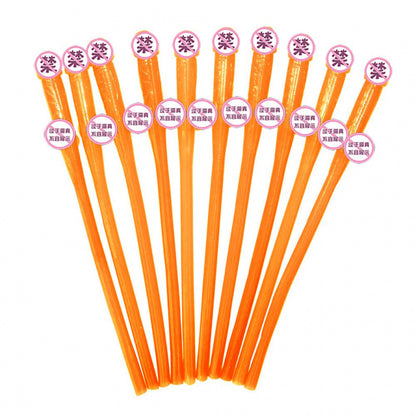 Bird Shaped Straws for Bachelorette Party – 10 Pack Multicolor Novelty Drinking Straws for Bar, Nightclub & Dance Party Supplies