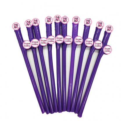 Bird Shaped Straws for Bachelorette Party – 10 Pack Multicolor Novelty Drinking Straws for Bar, Nightclub & Dance Party Supplies