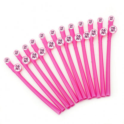 Bird Shaped Straws for Bachelorette Party – 10 Pack Multicolor Novelty Drinking Straws for Bar, Nightclub & Dance Party Supplies