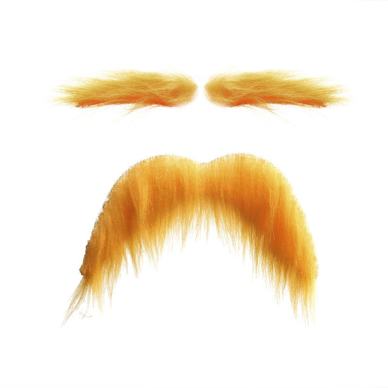 Halloween Fake Mustache & Beard Set – Costume Facial Hair for Adults, Funny Photo Booth Prop, Masquerade Party Supplies