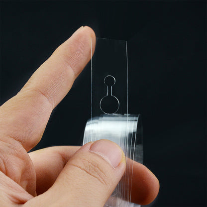 Balloon glue dot adhesive tab peeling and application demonstration