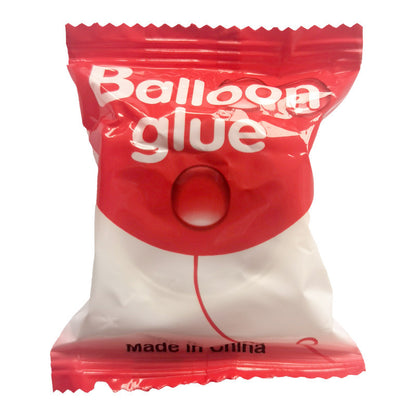Balloon glue dots 100-count roll in red polybag packaging with English export labeling