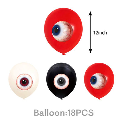 Big Eye Themed Party Decoration Set | Birthday & Halloween Supplies | Tableware & Garland Kit