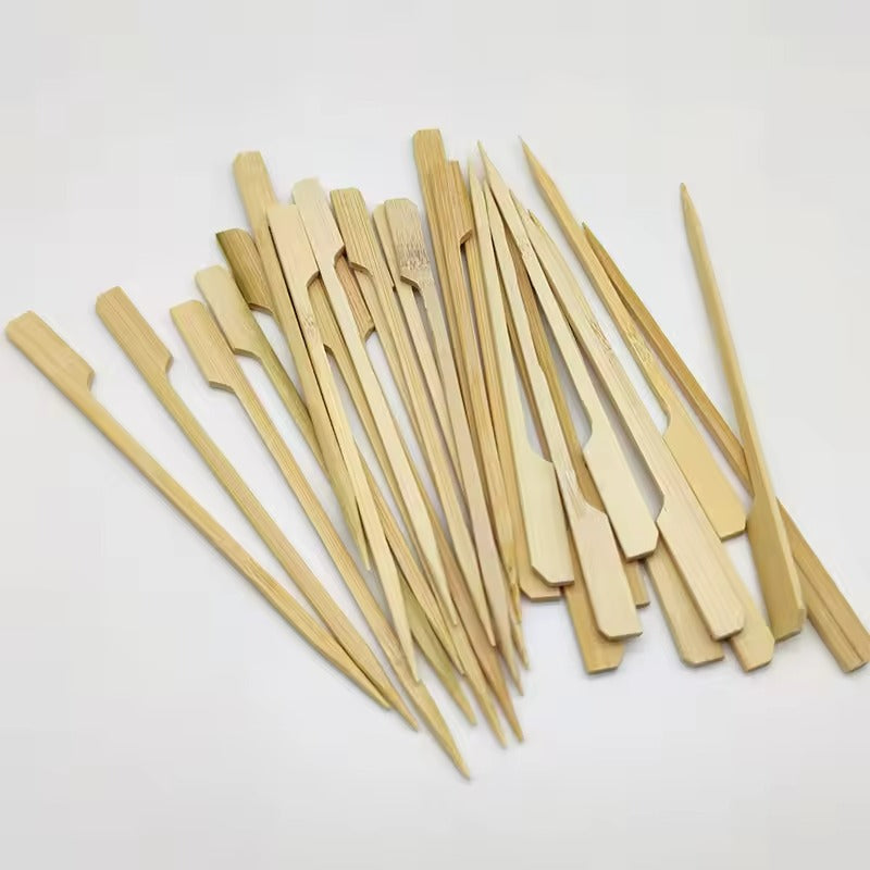 Japanese Teppo BBQ Skewers - Natural Bamboo Paddle Skewers for Yakitori & Grilling