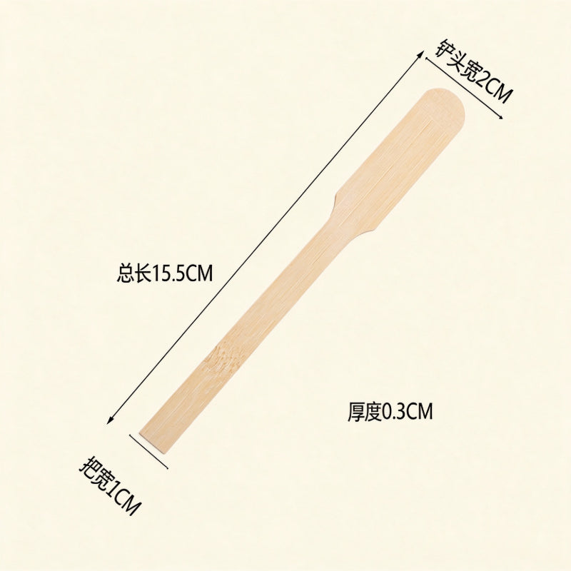 Dumpling filling spatula natural bamboo straight rounded paddle