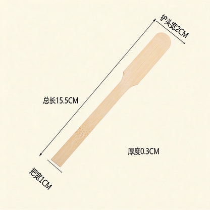 Dumpling filling spatula natural bamboo straight rounded paddle