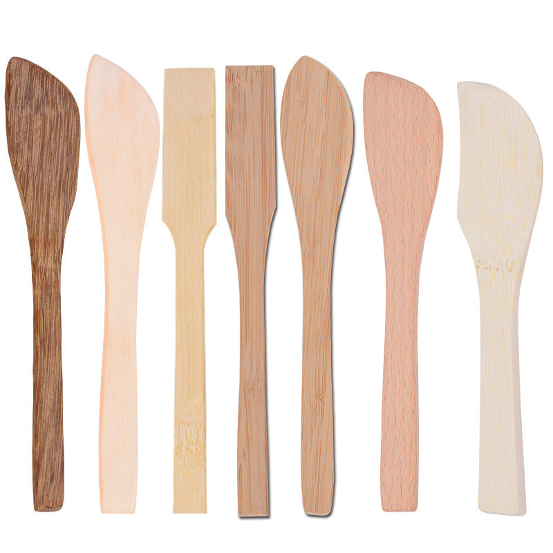 Dumpling filling spatula assorted bamboo wooden styles lineup