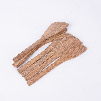 Dumpling filling spatula layered wenge and bamboo paddles