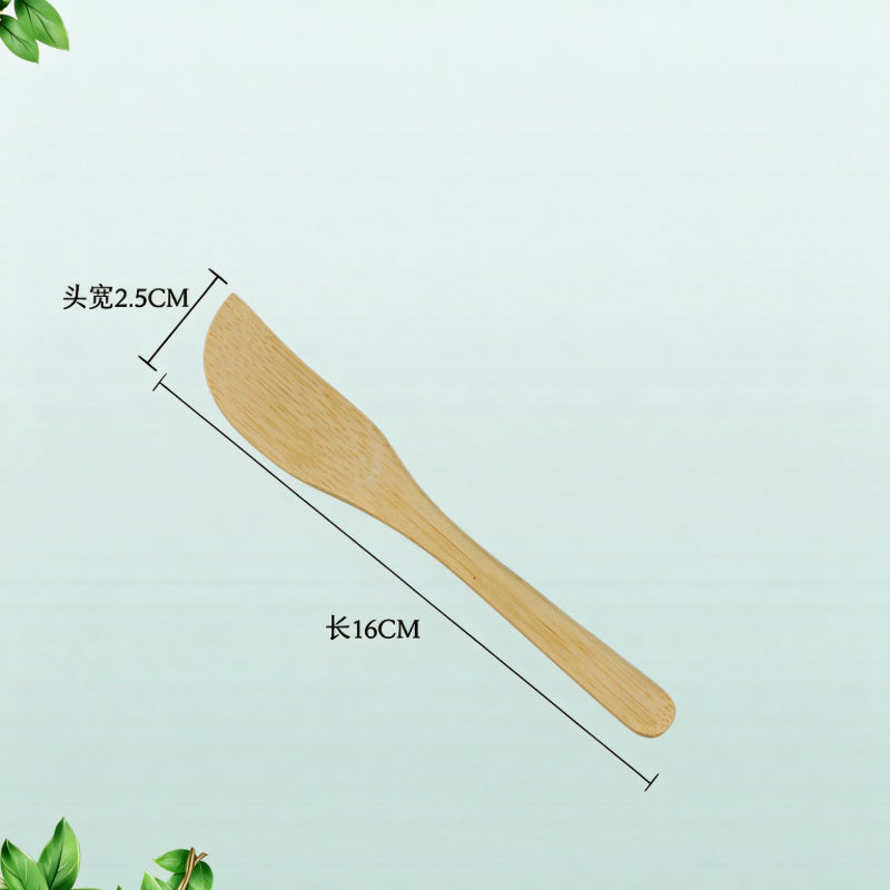 Dumpling filling spatula natural bamboo curved crescent blade