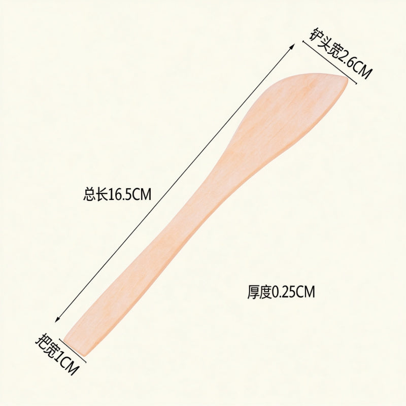 Dumpling filling spatula schima superba wood curved paddle