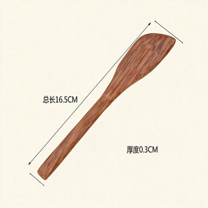 Dumpling filling spatula dark grained wenge wood paddle
