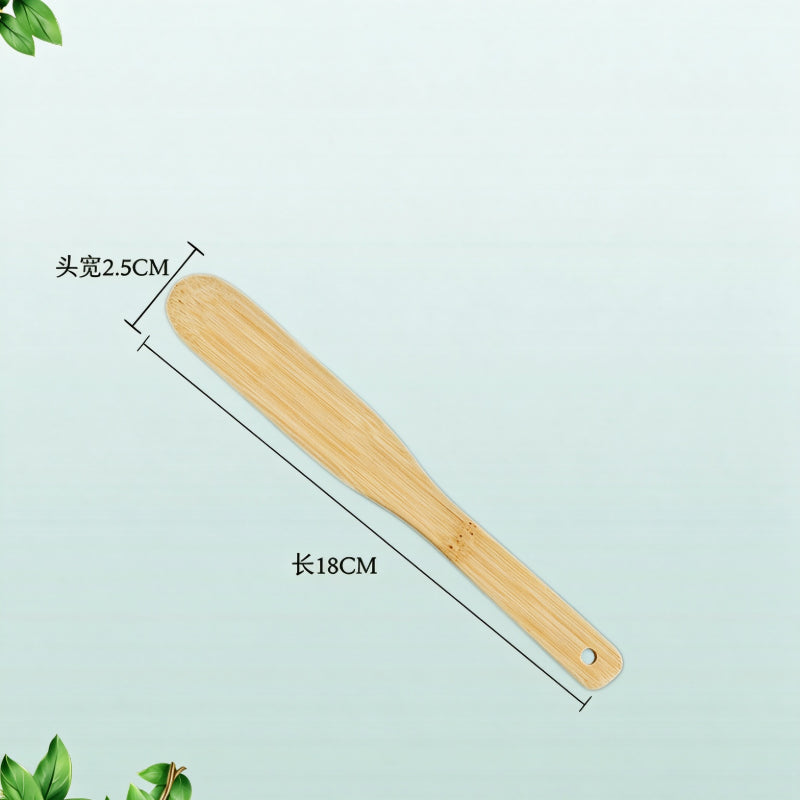 Dumpling filling spatula bamboo long handle hanging hole