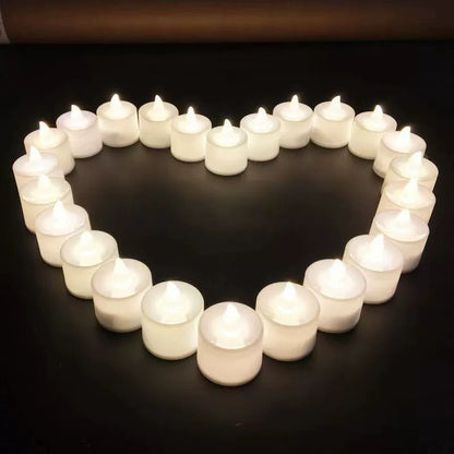 LED Electronic Simulation Candle – Flameless Flickering Tea Light for Wedding, Birthday Party, Holiday Home Decor & Event Ambiance