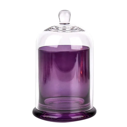 Luxury Empty Clear Glass Transparent Bell Shape Desktop Candle Holder Scented Candle Jar With Cover for Decoration DIY Candle (120ml-730ml)