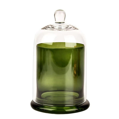Luxury Empty Clear Glass Transparent Bell Shape Desktop Candle Holder Scented Candle Jar With Cover for Decoration DIY Candle (120ml-730ml)