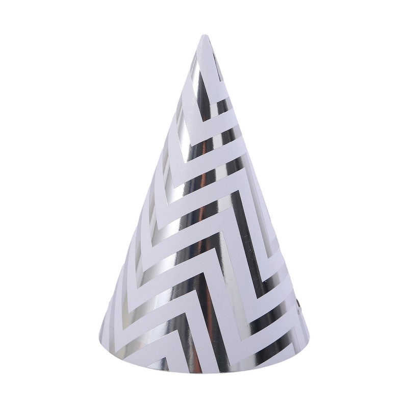 Gold Foil Polka Dot Party Hats – 10 Pack, Wave Edge Birthday Hats for Adults & Kids