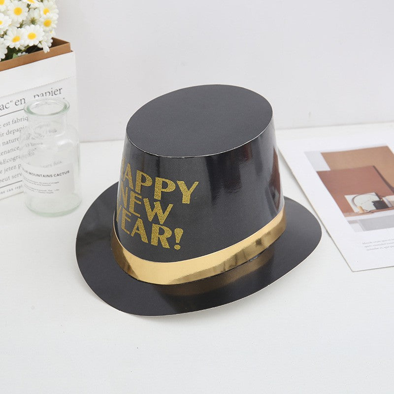 New Year‘s Eve Party Hats – Paper Lincoln Top Hat for Celebration, Festive Headwear for Birthday & Magic Party Decor