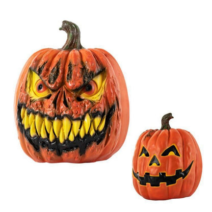 Halloween Pumpkin Face Mask – Foam Latex Prop for Cosplay & Home Decoration (Blood Drip, Green, Yellow, Black)