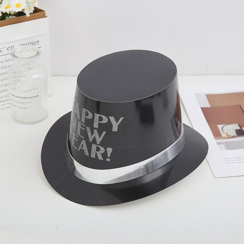 New Year‘s Eve Party Hats – Paper Lincoln Top Hat for Celebration, Festive Headwear for Birthday & Magic Party Decor