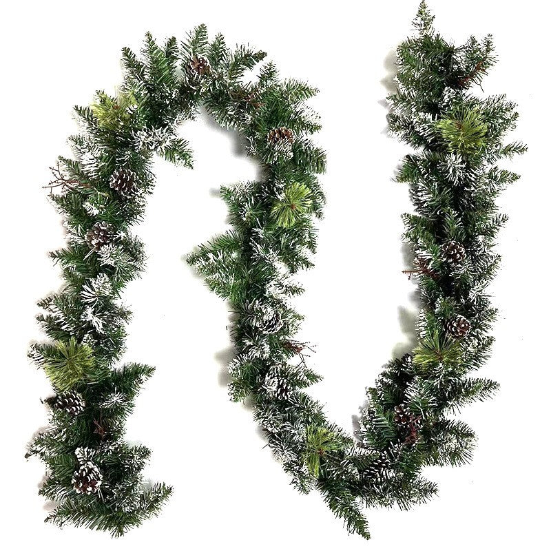 Red Berry & Pinecone Christmas Door Swag – Dense Artificial Vine Garland for Front Door, Wreath Making & Holiday Entry Deco
