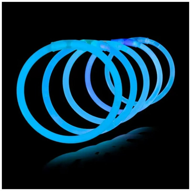 100 Pcs 8" Glow Sticks Bulk Party Pack, Neon Light Up Bracelets & Necklaces with Connectors for Concert, Halloween & Birthday