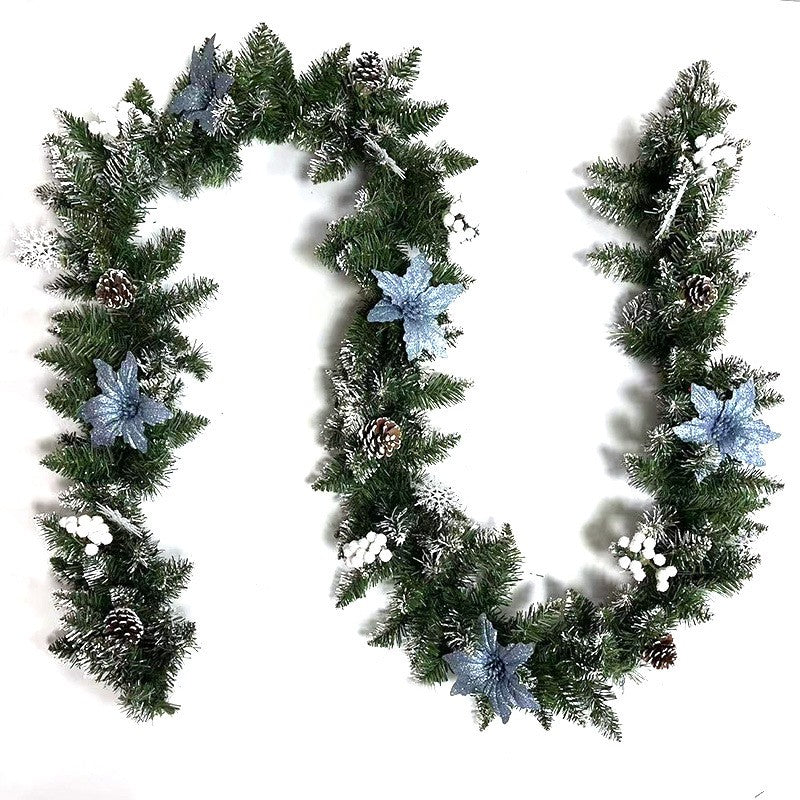 Red Berry & Pinecone Christmas Door Swag – Dense Artificial Vine Garland for Front Door, Wreath Making & Holiday Entry Deco