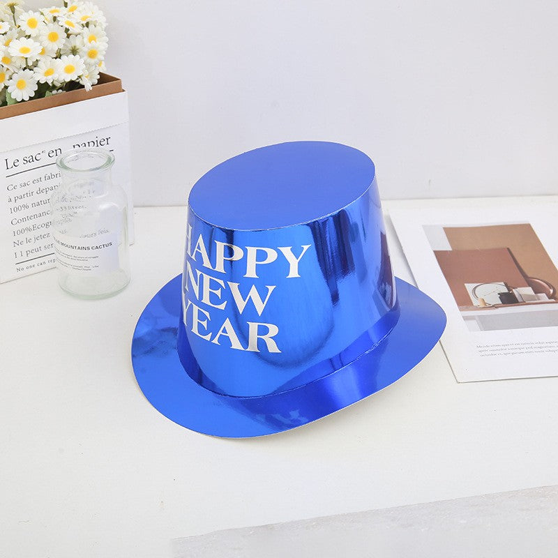 New Year‘s Eve Party Hats – Paper Lincoln Top Hat for Celebration, Festive Headwear for Birthday & Magic Party Decor