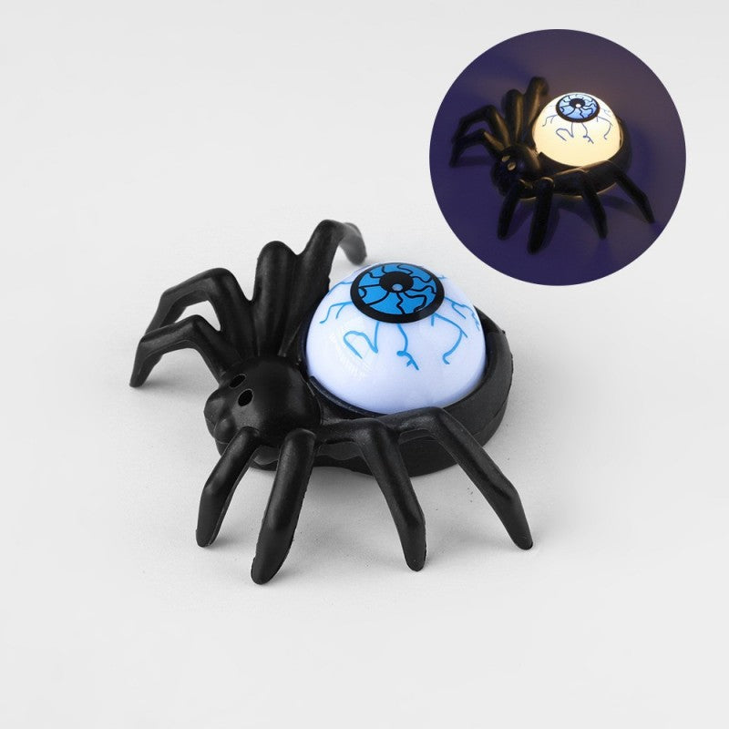 Halloween Spider Lamp & Eyeball Light – LED Flickering Candle, Pumpkin Figurine, Spooky Atmosphere Decor for Haunted House & Party