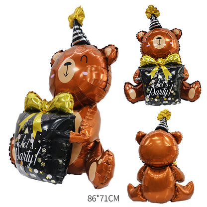 Happy New Year Balloons, Wine Bottle & Meteor Foil Set for Party Decor