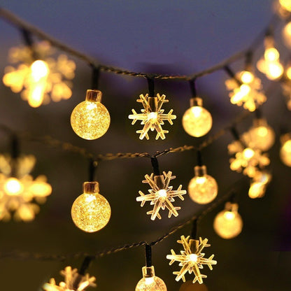 LED Christmas Light Set – Snowflake, Reindeer, Christmas Tree & Star Shapes for Outdoor Camping, Garden & Holiday Ambiance Decoration
