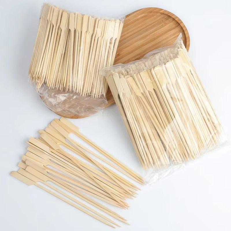 Japanese Teppo BBQ Skewers - Natural Bamboo Paddle Skewers for Yakitori & Grilling