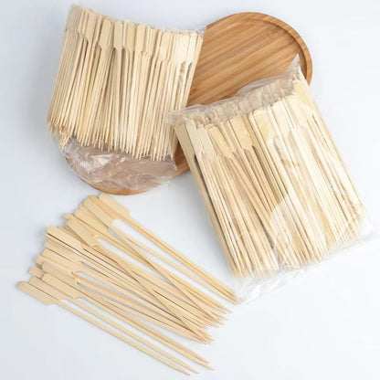 Japanese Teppo BBQ Skewers - Natural Bamboo Paddle Skewers for Yakitori & Grilling