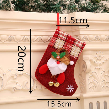 Christmas Stocking & Gift Bag Set – Small Stocking Ornaments for Tree Hanging Decor, Holiday Pouch for Candy & Presents