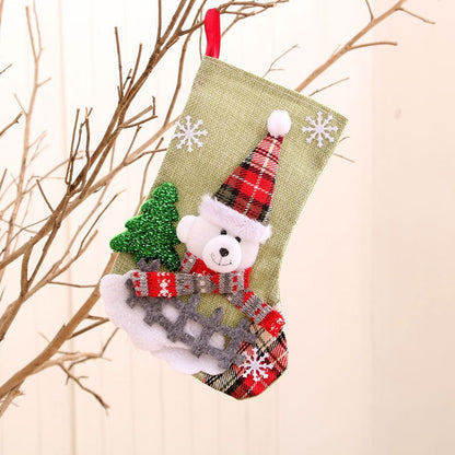 Christmas Stocking & Gift Bag Set – Small Stocking Ornaments for Tree Hanging Decor, Holiday Pouch for Candy & Presents