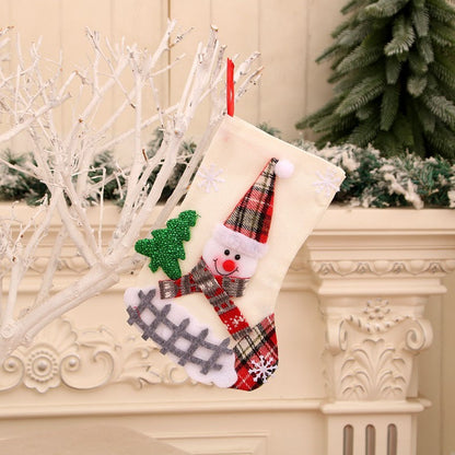 Christmas Stocking & Gift Bag Set – Small Stocking Ornaments for Tree Hanging Decor, Holiday Pouch for Candy & Presents