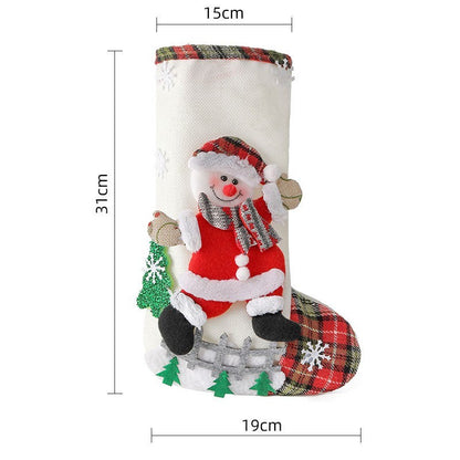 Christmas Stocking & Gift Bag Set – Small Stocking Ornaments for Tree Hanging Decor, Holiday Pouch for Candy & Presents