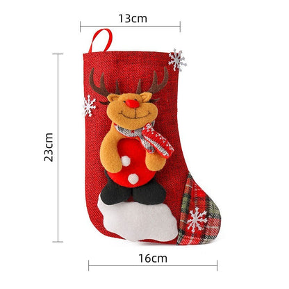 Christmas Stocking & Gift Bag Set – Small Stocking Ornaments for Tree Hanging Decor, Holiday Pouch for Candy & Presents