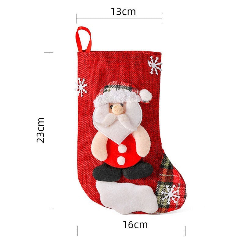 Christmas Stocking & Gift Bag Set – Small Stocking Ornaments for Tree Hanging Decor, Holiday Pouch for Candy & Presents