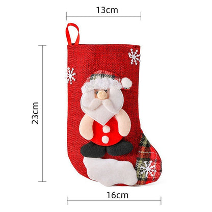 Christmas Stocking & Gift Bag Set – Small Stocking Ornaments for Tree Hanging Decor, Holiday Pouch for Candy & Presents