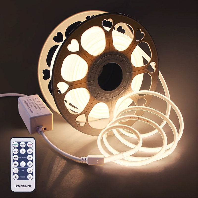 COB LED strip light natural white spool with remote control