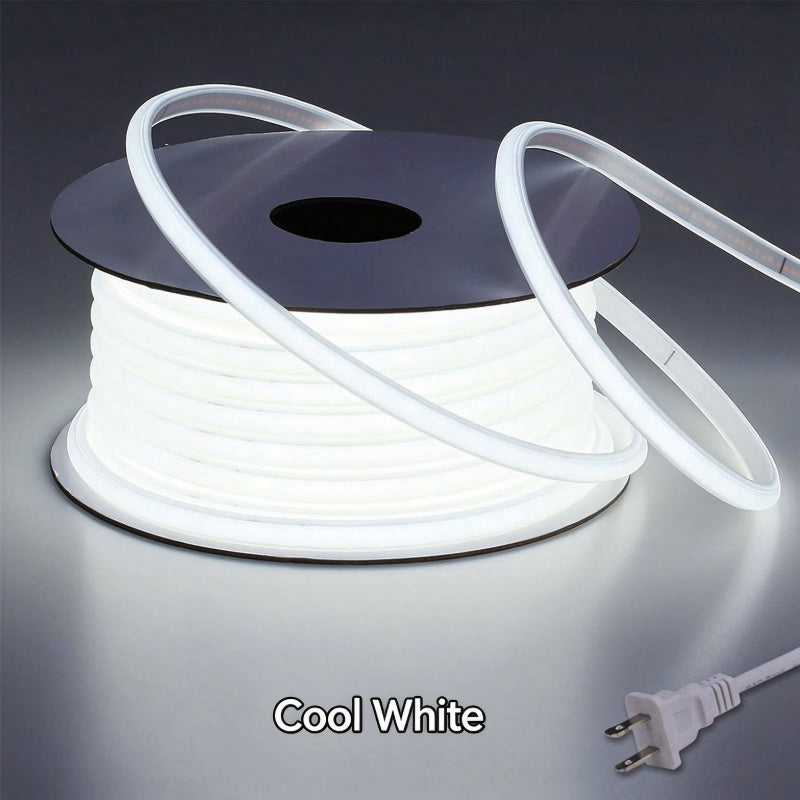 COB LED strip light cool white spool reel with plug