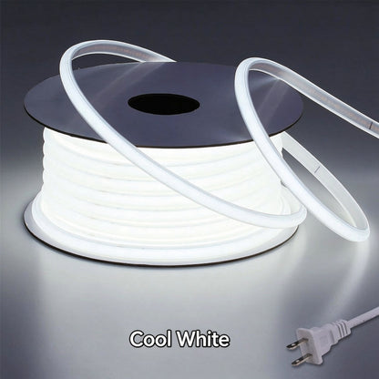 COB LED strip light cool white spool reel with plug
