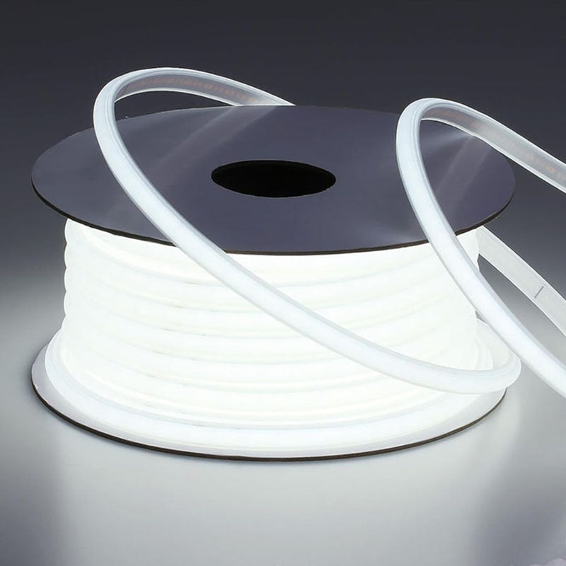 COB LED strip light cool white illuminated coiled spool reel