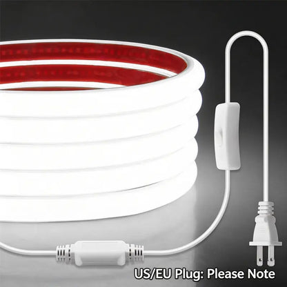 COB LED strip light cool white coil with switch cord
