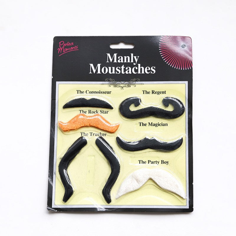 Halloween Fake Mustache & Beard Set – Costume Facial Hair for Adults, Funny Photo Booth Prop, Masquerade Party Supplies