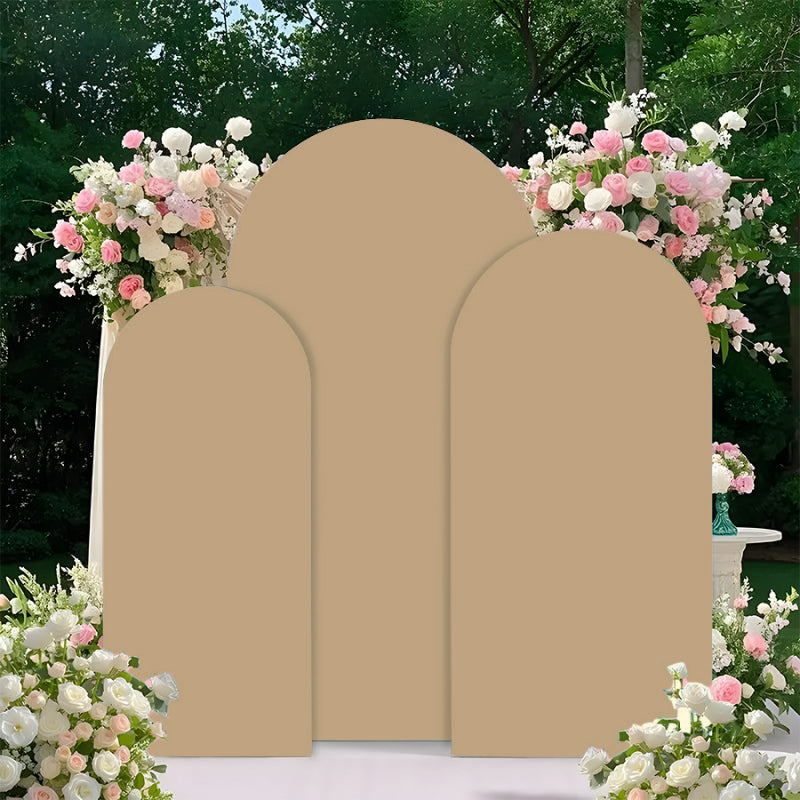 Chiara arch backdrop cover khaki nude double-sided spandex sleeve