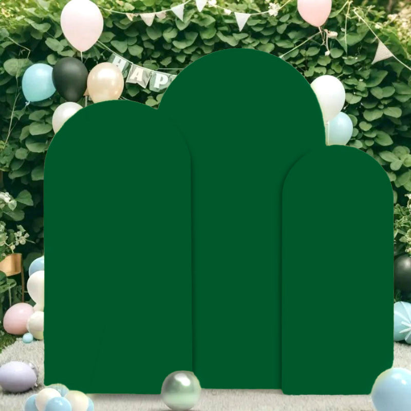 Chiara arch backdrop cover emerald dark green tiered archway sleeves